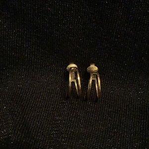 Vintage Trifari clip on hoops